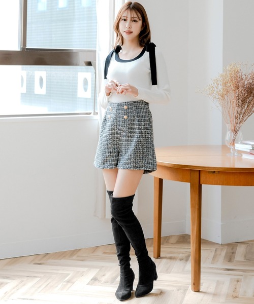 【22-24.5cm】 スレンダーニーハイブーツ（ブーツ）｜JULIA BOUTIQUE（ジュリアブティック）