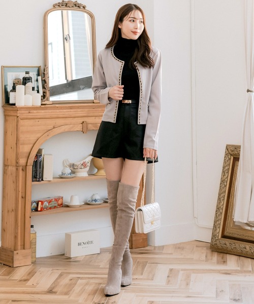 【22-24.5cm】 スレンダーニーハイブーツ（ブーツ）｜JULIA BOUTIQUE（ジュリアブティック）