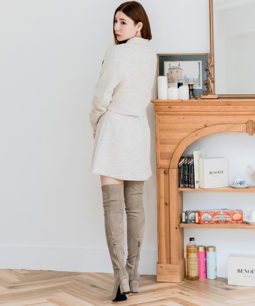 【22-24.5cm】 スレンダーニーハイブーツ（ブーツ）｜JULIA BOUTIQUE（ジュリアブティック）