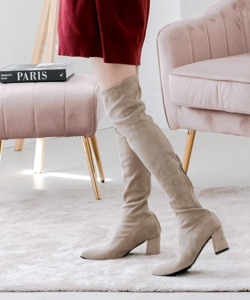 【22-24.5cm】 スレンダーニーハイブーツ（ブーツ）｜JULIA BOUTIQUE（ジュリアブティック）