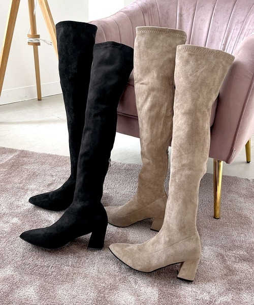 【22-24.5cm】 スレンダーニーハイブーツ（ブーツ）｜JULIA BOUTIQUE（ジュリアブティック）