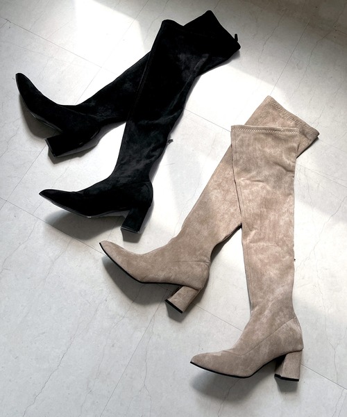 【22-24.5cm】 スレンダーニーハイブーツ（ブーツ）｜JULIA BOUTIQUE（ジュリアブティック）