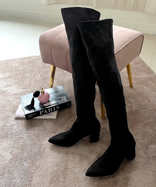 【22-24.5cm】 スレンダーニーハイブーツ（ブーツ）｜JULIA BOUTIQUE（ジュリアブティック）