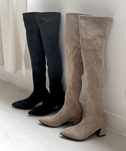 【22-24.5cm】 スレンダーニーハイブーツ（ブーツ）｜JULIA BOUTIQUE（ジュリアブティック）