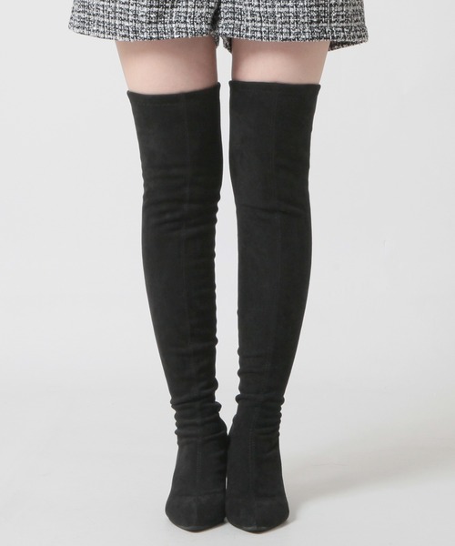 【22-24.5cm】 スレンダーニーハイブーツ（ブーツ）｜JULIA BOUTIQUE（ジュリアブティック）