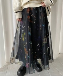 Ameri | UND SCAN FLOWER SKIRT(スカート)