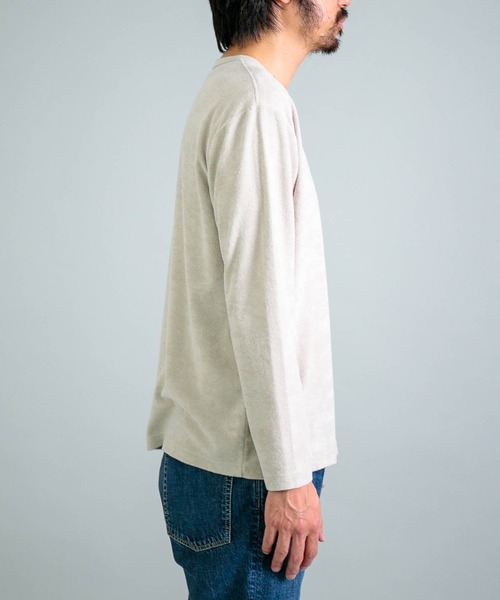 OMNIGOD（オムニゴッド）の「[OMNIGOD mens / オムニゴッド] パイル クルーネックTシャツ（Tシャツ/カットソー・メンズ・ネイビー/ホワイト/グレー・2/3/4）」の14枚目の写真