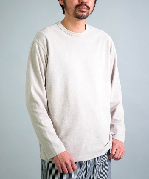 OMNIGOD（オムニゴッド）の「[OMNIGOD mens / オムニゴッド] パイル クルーネックTシャツ（Tシャツ/カットソー・メンズ・ネイビー/ホワイト/グレー・2/3/4）」の10枚目の写真