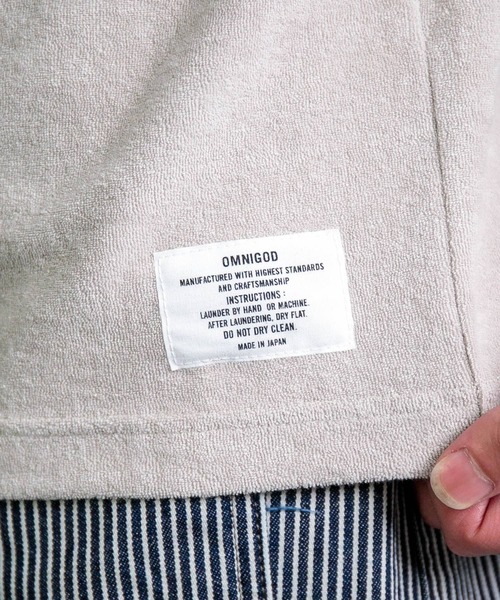 OMNIGOD（オムニゴッド）の「[OMNIGOD mens / オムニゴッド] パイル クルーネックTシャツ（Tシャツ/カットソー・メンズ・ネイビー/ホワイト/グレー・2/3/4）」の17枚目の写真