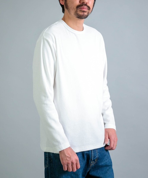OMNIGOD（オムニゴッド）の「[OMNIGOD mens / オムニゴッド] パイル クルーネックTシャツ（Tシャツ/カットソー・メンズ・ネイビー/ホワイト/グレー・2/3/4）」の7枚目の写真