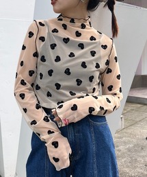 【HELLO.SANFRANCISCO】ハートフロッキープリントシアータートル