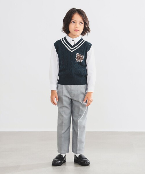 B:MING by BEAMS（ビーミングバイビームス）の「【フォーマル・セレモニー】チルデンニット ベスト（100～130cm）（ベスト・キッズ・ダークグリーン/ホワイト系その他5・120/110/100/130）」の10枚目の写真