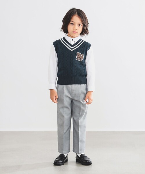 B:MING by BEAMS（ビーミングバイビームス）の「【フォーマル・セレモニー】チルデンニット ベスト（100～130cm）（ベスト・キッズ・ダークグリーン/ホワイト系その他5・120/110/100/130）」の12枚目の写真