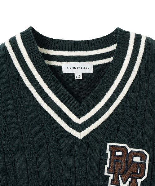 B:MING by BEAMS（ビーミングバイビームス）の「【フォーマル・セレモニー】チルデンニット ベスト（100～130cm）（ベスト・キッズ・ダークグリーン/ホワイト系その他5・120/110/100/130）」の17枚目の写真