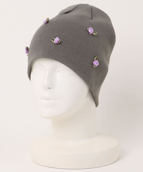 3.3 Field Trip （3.3フィールドトリップ）の「3.3 Field Trip／ローズパーツビーニー（ニットキャップ/ビーニー・レディース・ブラック/グレー・FREE）」の6枚目の写真
