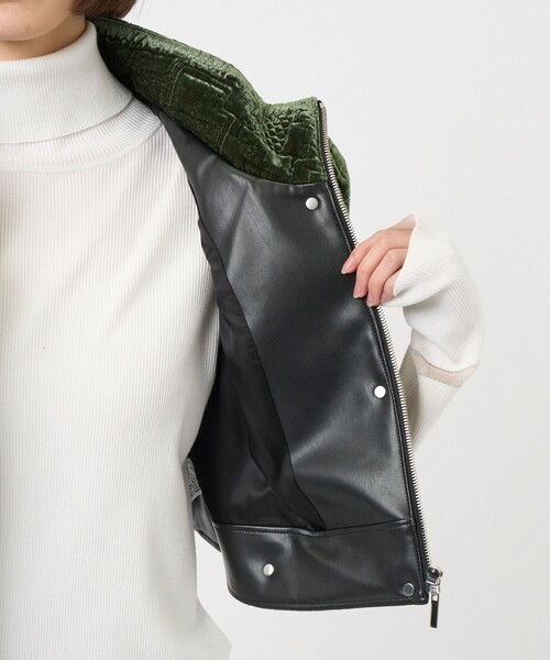 MURRAL（ミューラル）の「【MURRAL/ミューラル】Symbolic embroidery velvet sleeveless jacket/ベルベットベスト（ベスト・レディース・グリーン・FREE）」の13枚目の写真