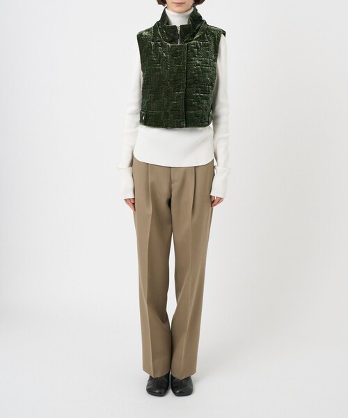 MURRAL（ミューラル）の「【MURRAL/ミューラル】Symbolic embroidery velvet sleeveless jacket/ベルベットベスト（ベスト・レディース・グリーン・FREE）」の9枚目の写真