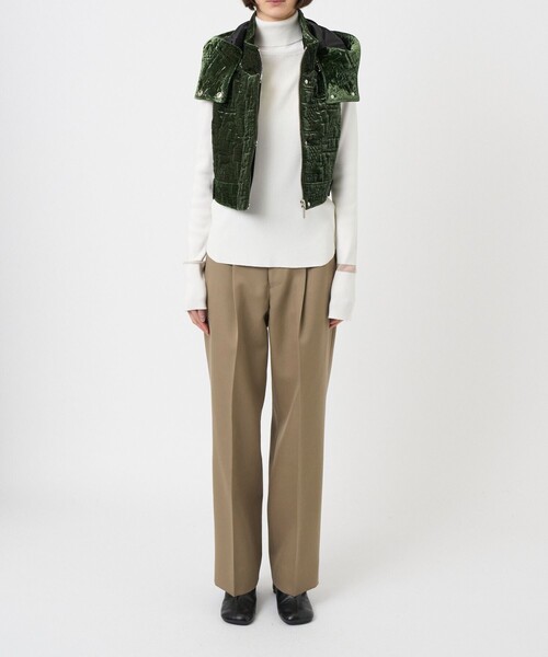 MURRAL（ミューラル）の「【MURRAL/ミューラル】Symbolic embroidery velvet sleeveless jacket/ベルベットベスト（ベスト・レディース・グリーン・FREE）」の10枚目の写真