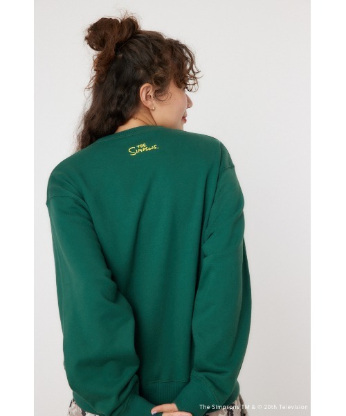RODEO CROWNS WIDE BOWL（ロデオクラウンズワイドボウル）の「(THE SIMPSONS)Xmasスウェットトップス（スウェット・レディース・ダークグリーン/グレー×ホワイト・MEDIUM/LARGE）」の20枚目の写真
