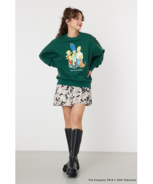 RODEO CROWNS WIDE BOWL（ロデオクラウンズワイドボウル）の「(THE SIMPSONS)Xmasスウェットトップス（スウェット・レディース・ダークグリーン/グレー×ホワイト・MEDIUM/LARGE）」の22枚目の写真