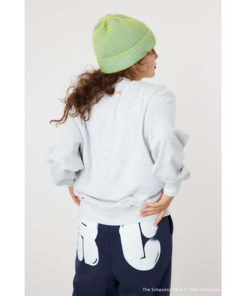 RODEO CROWNS WIDE BOWL（ロデオクラウンズワイドボウル）の「(THE SIMPSONS)Xmasスウェットトップス（スウェット・レディース・ダークグリーン/グレー×ホワイト・MEDIUM/LARGE）」の6枚目の写真