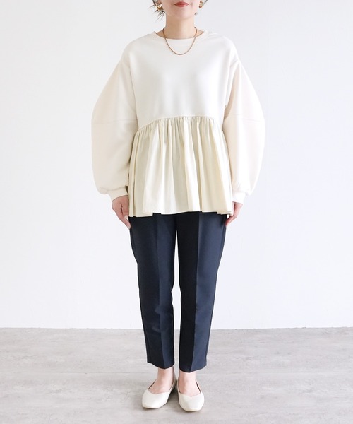 ダンボールウエスト切替プルオーバー（Tシャツ/カットソー）｜reca