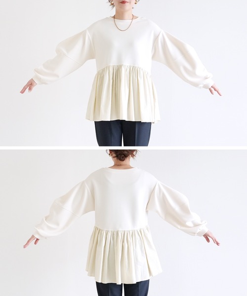 ダンボールウエスト切替プルオーバー（Tシャツ/カットソー）｜reca