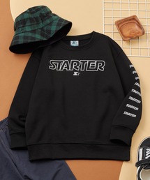 STARTER（スターター）の「STARTER / スターター 袖ロゴ プリントデザイン オーバーサイズ 裏起毛 トレーナー 長袖 キッズ（スウェット）」