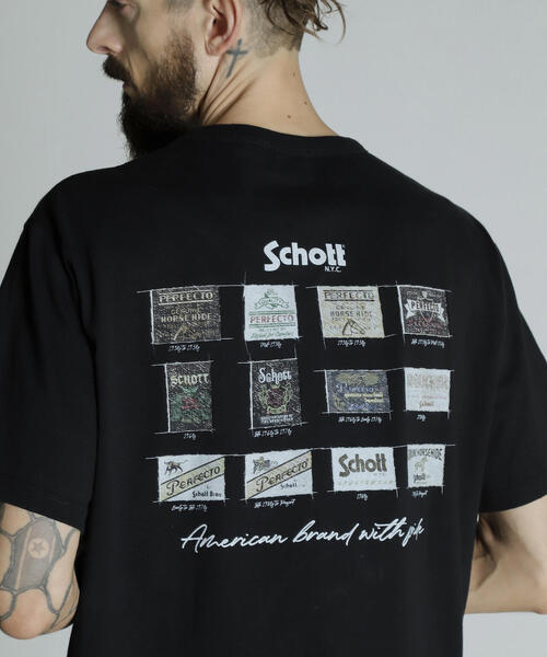 schott（ショット）の「Schott/ショット/T-SHIRT ARCHIVE TAG/アーカイブタグ Tシャツ（Tシャツ/カットソー・メンズ・ホワイト/グレー/ブラック・XL/L/M/2XL）」の4枚目の写真