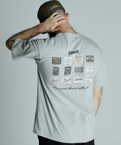 schott（ショット）の「Schott/ショット/T-SHIRT ARCHIVE TAG/アーカイブタグ Tシャツ（Tシャツ/カットソー・メンズ・ホワイト/グレー/ブラック・XL/L/M/2XL）」の12枚目の写真