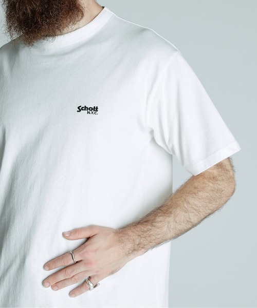 schott（ショット）の「Schott/ショット/T-SHIRT ARCHIVE TAG/アーカイブタグ Tシャツ（Tシャツ/カットソー・メンズ・ホワイト/グレー/ブラック・XL/L/M/2XL）」の17枚目の写真