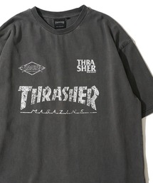 【THRASHER / スラッシャー】ピグメント加工 ゲームロゴクルーネックTシャツ