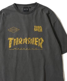 【THRASHER / スラッシャー】ピグメント加工 ゲームロゴクルーネックTシャツ