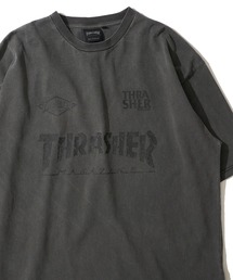 【THRASHER / スラッシャー】ピグメント加工 ゲームロゴクルーネックTシャツ