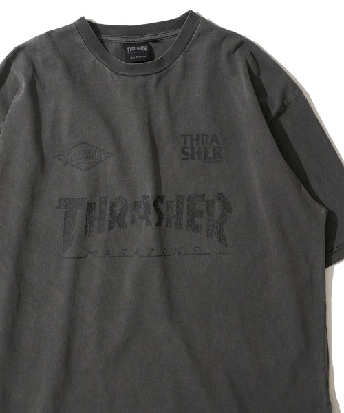 THRASHER(スラッシャー)の「【THRASHER / スラッシャー】ピグメント加工 ゲームロゴクルーネックTシャツ(Tシャツ/カットソー・メンズ・ブラック系4/ブラック系2/ブラック系3/ブラック系1・LARGE/MEDIUM/X-LARGE)」の1枚目の写真