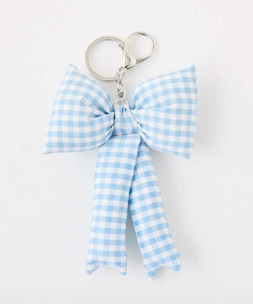 one after another NICE CLAUP（ワンアフターアナザーナイスクラップ）の「パディングリボンチャーム（チャーム・レディース・サックスブルー系/ホワイト/ブラック系・FREE）」の3枚目の写真