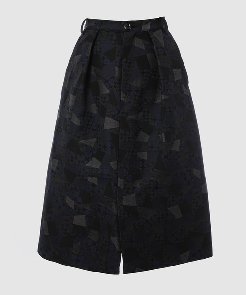PATCHWORK JACQUARD TUCKED SKIRT（スカート）｜ANREALAGE