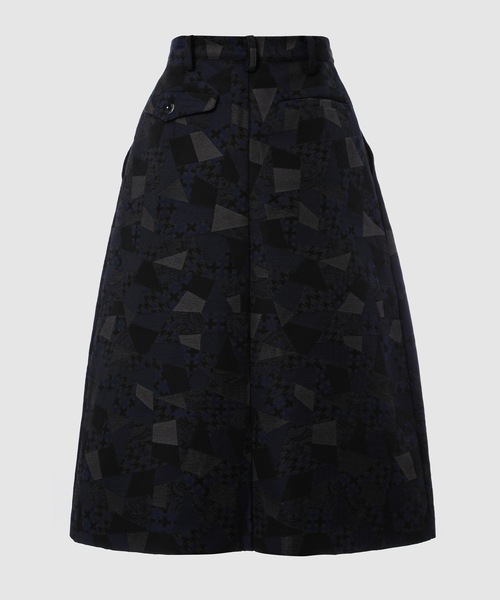 PATCHWORK JACQUARD TUCKED SKIRT（スカート）｜ANREALAGE