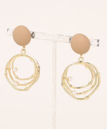 lea.acc*maamee*/マットベージュ×くるくるパール