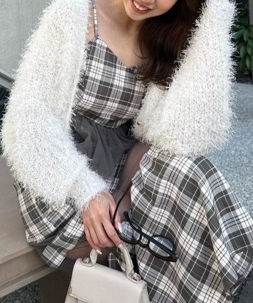 セール】ペプラムマーメイドチェックキャミワンピース（ワンピース