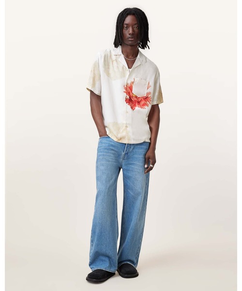 ALLSAINTS（オールセインツ）の「FLEUR RELAXED FIT FLORAL SHIRT | FLEUR リラックス フィット フローラル シャツ（シャツ/ブラウス・メンズ・ホワイト・XS/M/L/S）」の4枚目の写真