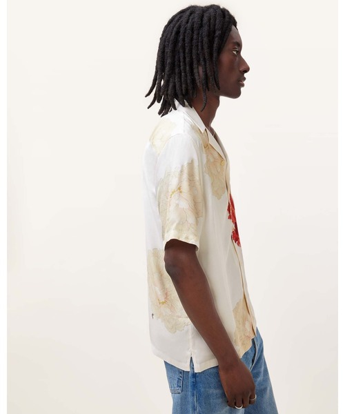 ALLSAINTS（オールセインツ）の「FLEUR RELAXED FIT FLORAL SHIRT | FLEUR リラックス フィット フローラル シャツ（シャツ/ブラウス・メンズ・ホワイト・XS/M/L/S）」の6枚目の写真