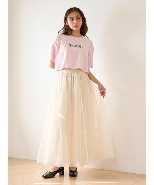 SNIDEL（スナイデル）の「SNIDELロゴTシャツ（Tシャツ/カットソー・レディース・ホワイト/レッド/ピンク/グレー・FREE）」の10枚目の写真