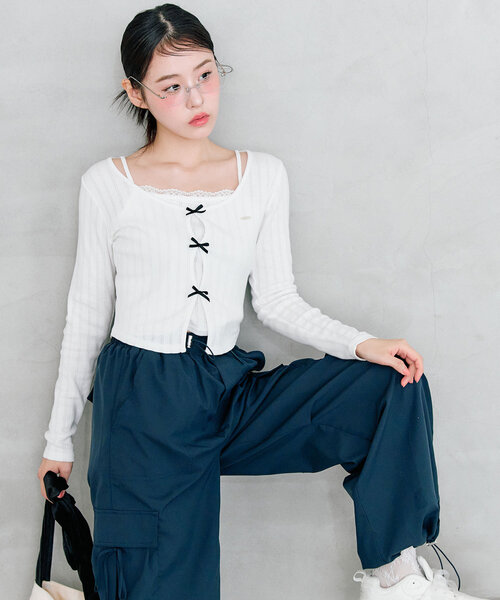 映えリボントップス（Tシャツ/カットソー）｜OLIVE des OLIVE