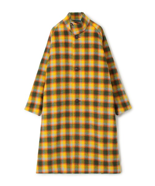 CABaN モヘヤシャギーチェック スタンドカラーコート（その他アウター