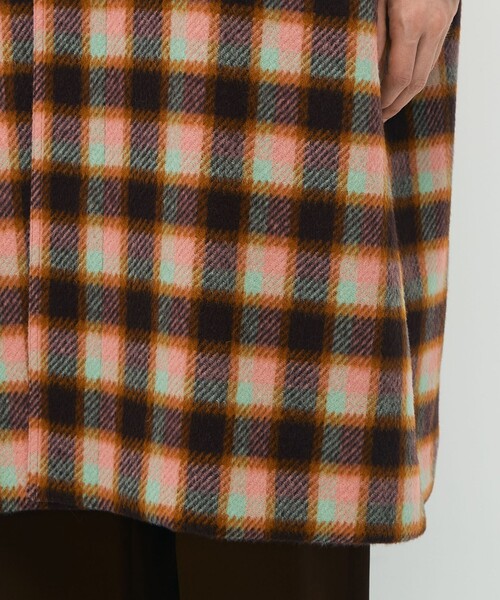caban（キャバン）の「CABaN モヘヤシャギーチェック スタンドカラーコート（その他アウター・メンズ・ピンク系その他2/イエロー系その他2・S/M）」の10枚目の写真