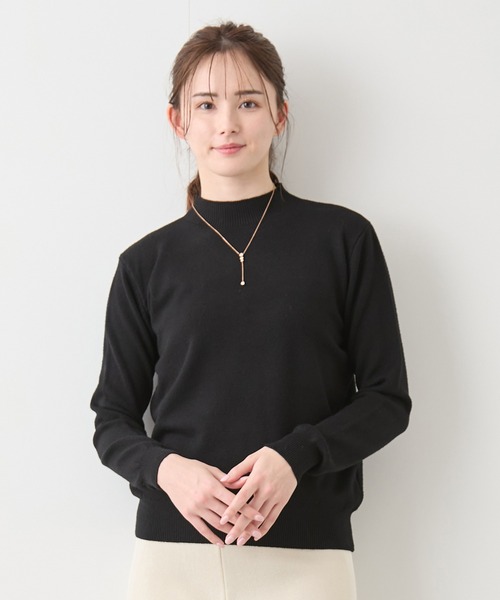 Jayro（ジャイロ）の「ふわもちハイネックニットプルオーバー（Tシャツ/カットソー・レディース・ブラック/グレー/ブルー/ベージュ/オレンジ・FREE）」の6枚目の写真