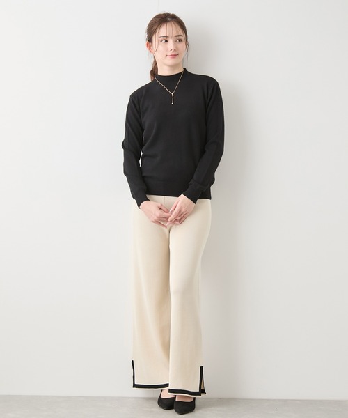 Jayro（ジャイロ）の「ふわもちハイネックニットプルオーバー（Tシャツ/カットソー・レディース・ブラック/グレー/ブルー/ベージュ/オレンジ・FREE）」の9枚目の写真