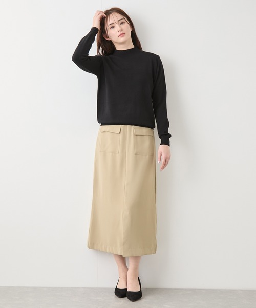 Jayro（ジャイロ）の「ふわもちハイネックニットプルオーバー（Tシャツ/カットソー・レディース・ブラック/グレー/ブルー/ベージュ/オレンジ・FREE）」の12枚目の写真