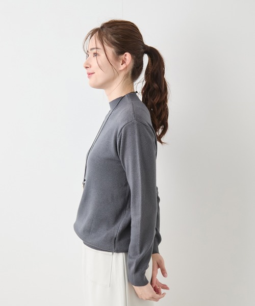 Jayro（ジャイロ）の「ふわもちハイネックニットプルオーバー（Tシャツ/カットソー・レディース・ブラック/グレー/ブルー/ベージュ/オレンジ・FREE）」の20枚目の写真